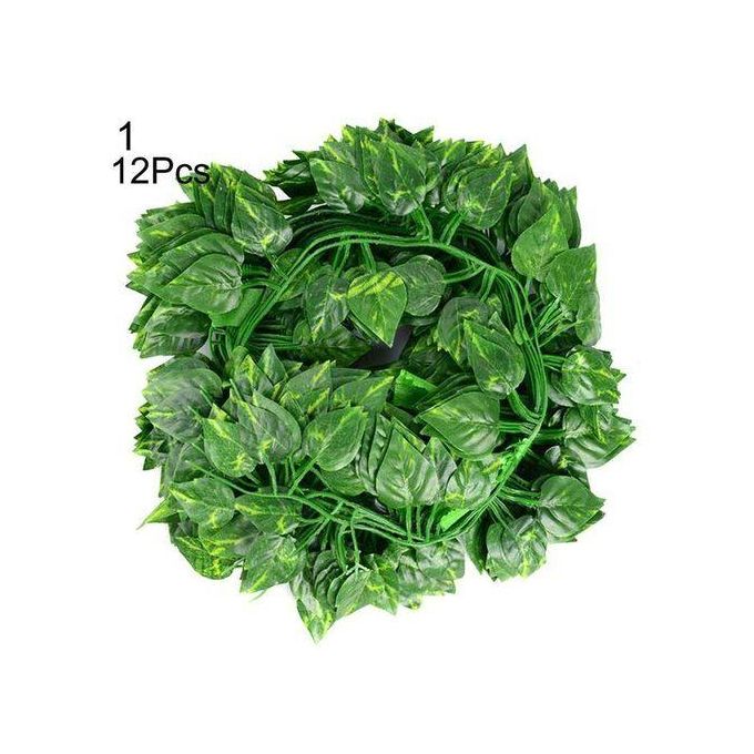 12Pcs Artificial Wall Hanging Leaf Vines Fake Plant