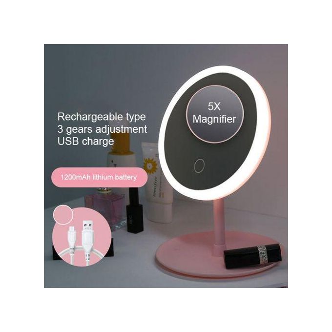 Makeup Mirror With Lamp 5X Magnifier Replenish Light