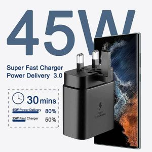 Samsung 45W Original Super Fast Charger With 5A C To C Fast Cable.