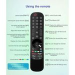 LG Voice Magic Remote Control with Pointer Function FOR 4K OLED Smart TV, 4K UHD Smart TV, 8K UHD Smart TV, 4k Smart TV, 4K MiniLED Smart TV, 8K MiniLED Smart TV, LED LCD Smart TV series Model