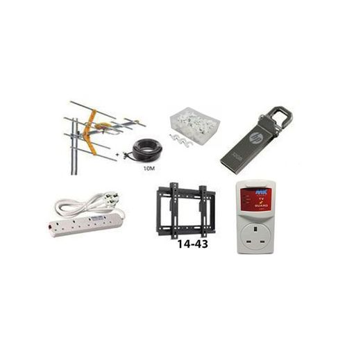 TV AERIAL + TV GUARD+32GB FLASH DISK+ BRACKET (14-43 Inch) +EXTENSION
