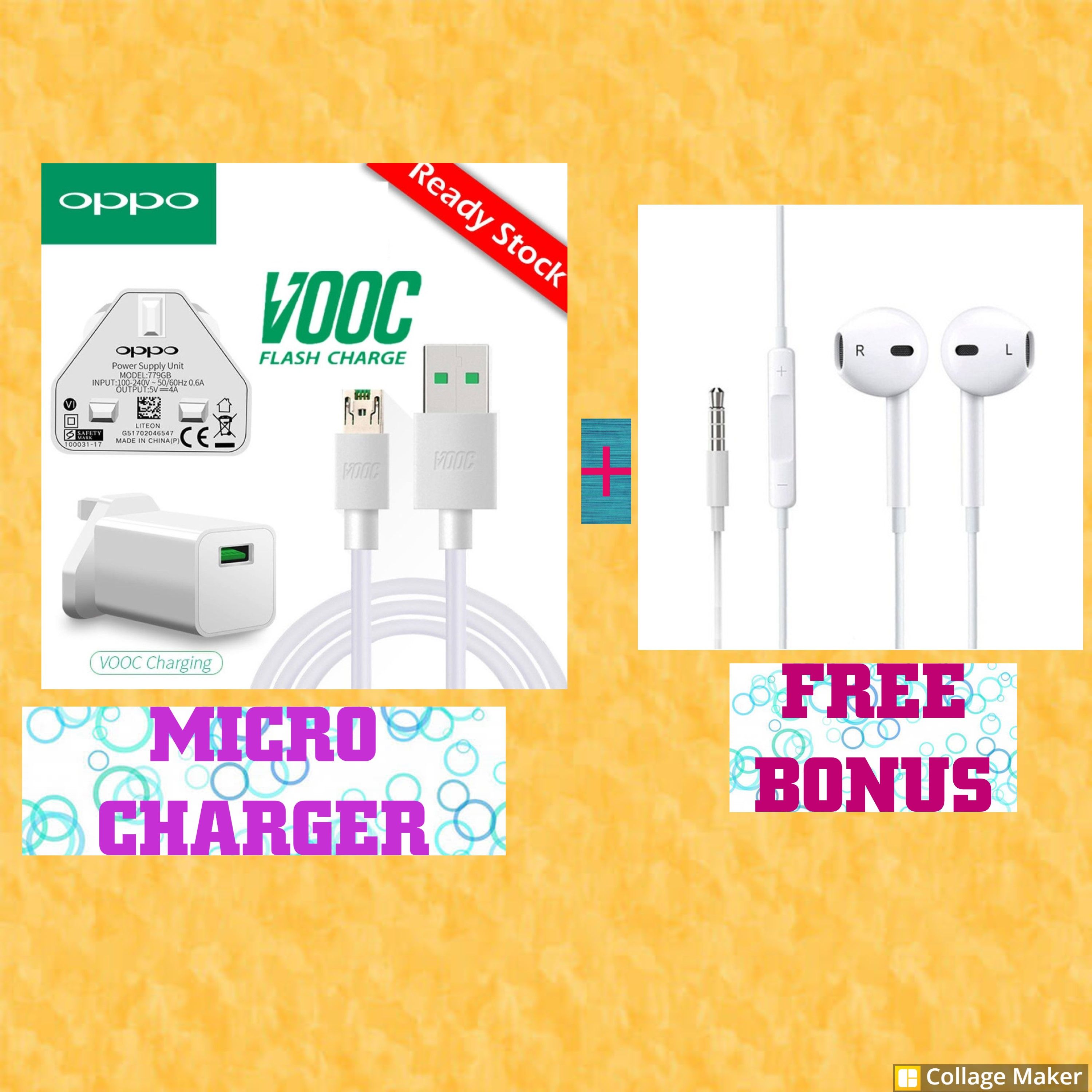 Oppo VOOC Charger+Free bonus