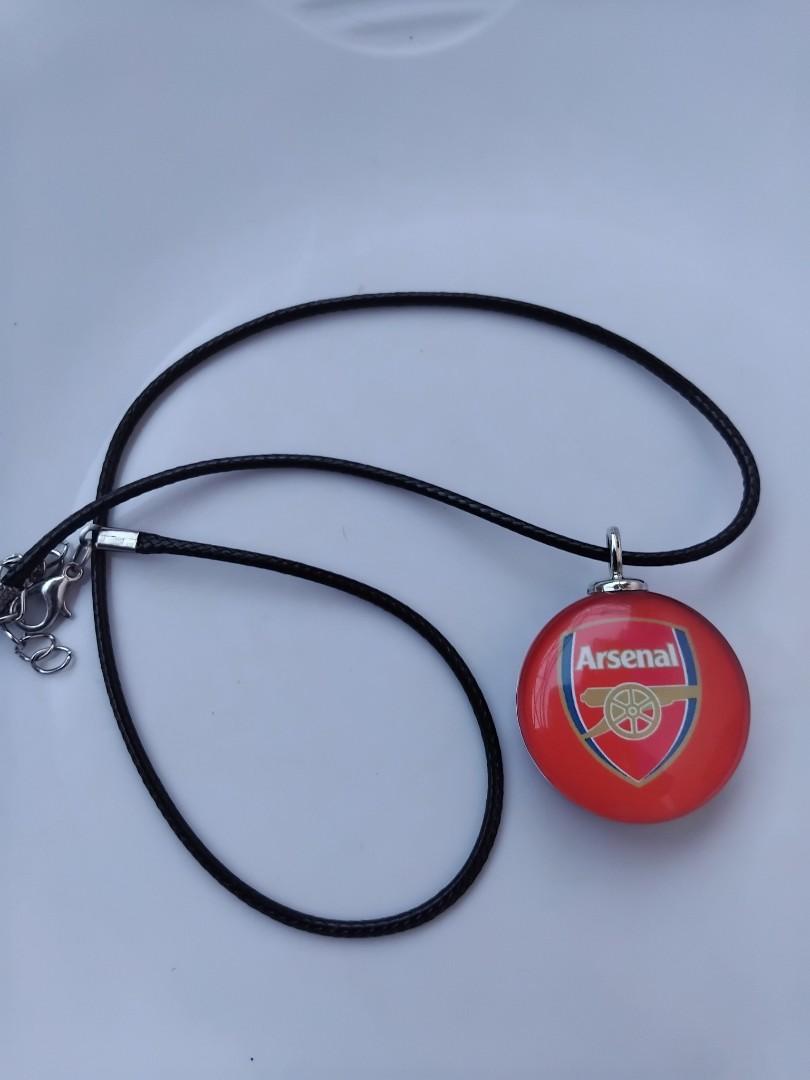 "Arsenal Emoji Necklace, Red Color Emoji Pendant, Perfect for Arsenal Team Lovers, Stylish Football Fan Jewelry, Unique Gift for Supporters"