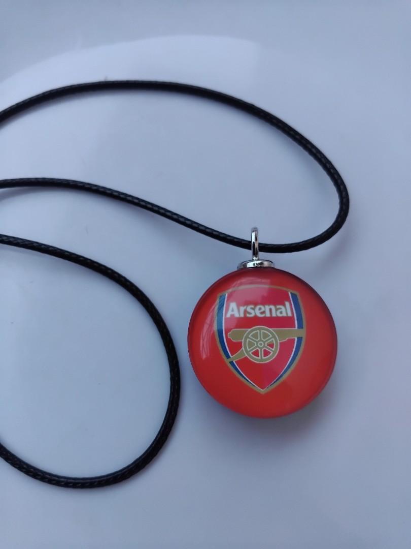 "Arsenal Emoji Necklace, Red Color Emoji Pendant, Perfect for Arsenal Team Lovers, Stylish Football Fan Jewelry, Unique Gift for Supporters"