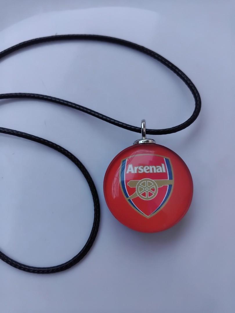 "Arsenal Emoji Necklace, Red Color Emoji Pendant, Perfect for Arsenal Team Lovers, Stylish Football Fan Jewelry, Unique Gift for Supporters"