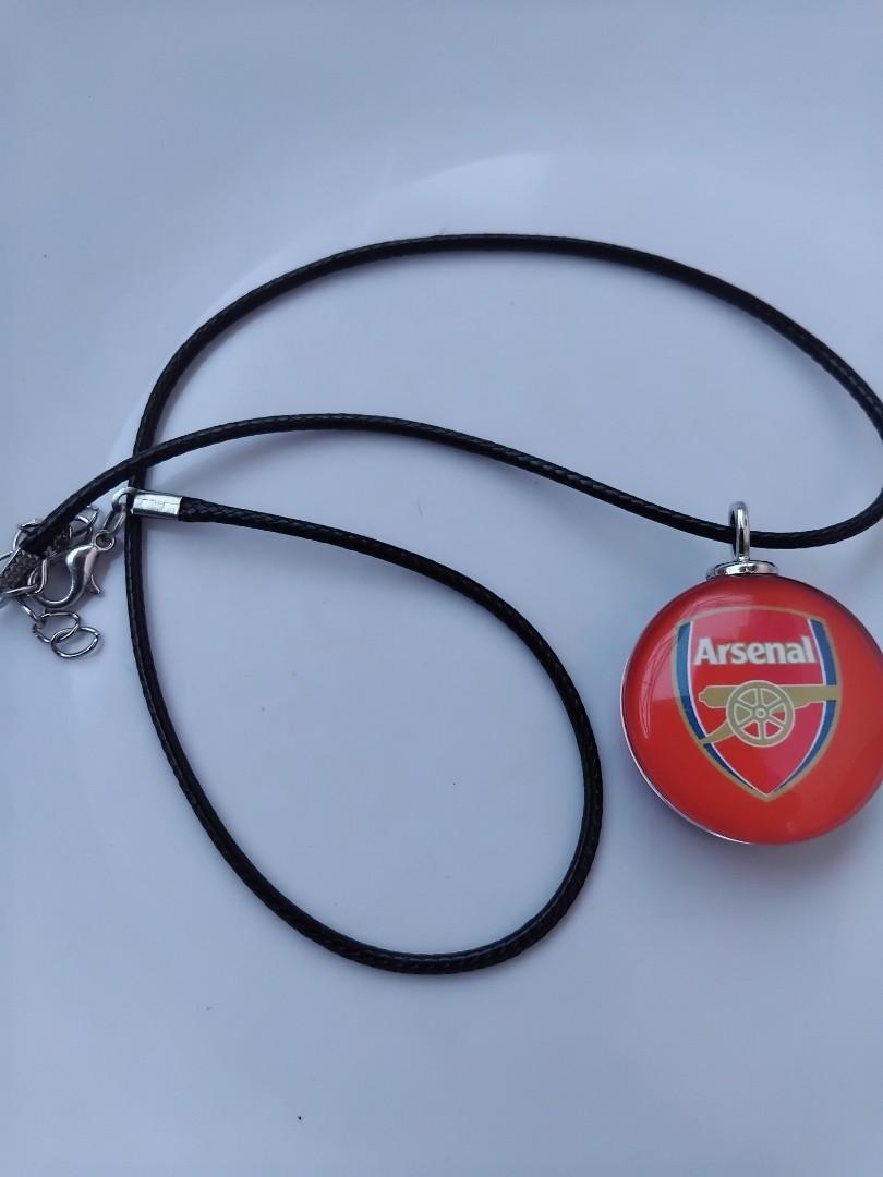 "Arsenal Emoji Necklace, Red Color Emoji Pendant, Perfect for Arsenal Team Lovers, Stylish Football Fan Jewelry, Unique Gift for Supporters"