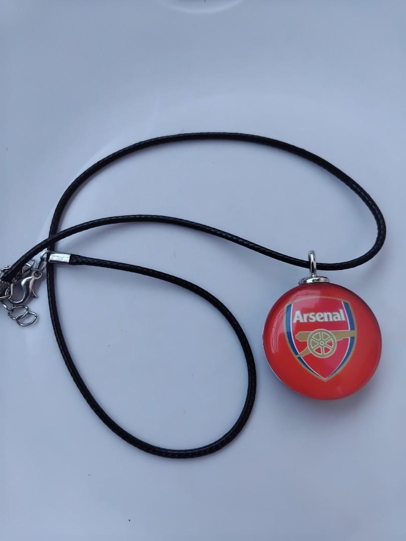 "Arsenal Emoji Necklace, Red Color Emoji Pendant, Perfect for Arsenal Team Lovers, Stylish Football Fan Jewelry, Unique Gift for Supporters"