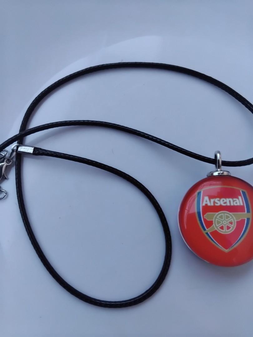 "Arsenal Emoji Necklace, Red Color Emoji Pendant, Perfect for Arsenal Team Lovers, Stylish Football Fan Jewelry, Unique Gift for Supporters"