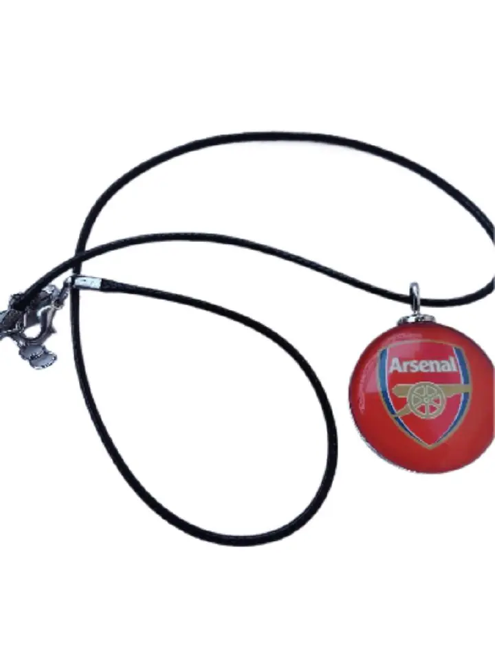 "Arsenal Emoji Necklace, Red Color Emoji Pendant, Perfect for Arsenal Team Lovers, Stylish Football Fan Jewelry, Unique Gift for Supporters"