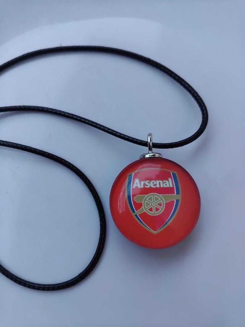 "Arsenal Emoji Necklace, Red Color Emoji Pendant, Perfect for Arsenal Team Lovers, Stylish Football Fan Jewelry, Unique Gift for Supporters"