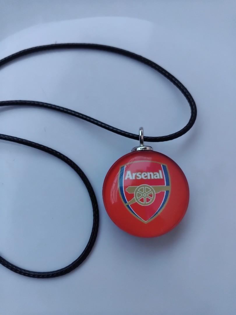 "Arsenal Emoji Necklace, Red Color Emoji Pendant, Perfect for Arsenal Team Lovers, Stylish Football Fan Jewelry, Unique Gift for Supporters"