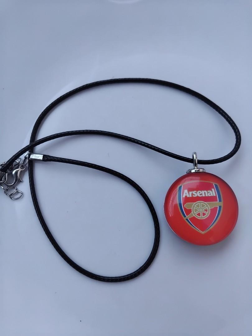 "Arsenal Emoji Necklace, Red Color Emoji Pendant, Perfect for Arsenal Team Lovers, Stylish Football Fan Jewelry, Unique Gift for Supporters"