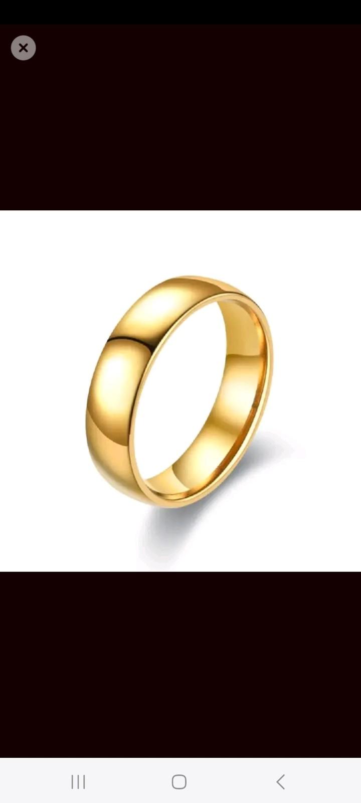 "2PCS Gold-Coated Couple Ring Set for Wedding, Engagement, or Promise Rings - Elegant Matching Bands for Him and Her"