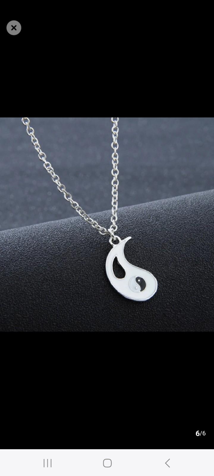 Couple Jewelry yin yang broken Necklaces  Best Friend  Pendant  2 Charms Best Friends  Necklace