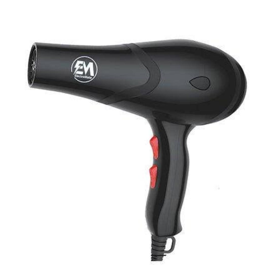 ElectroMate Blow Dryer Hair Blower 2200W with 3 Speed & 2 Temperature Settings – Includes 2 Styling Nozzle & 2 Comb Attachments for Versatile Hair Styling