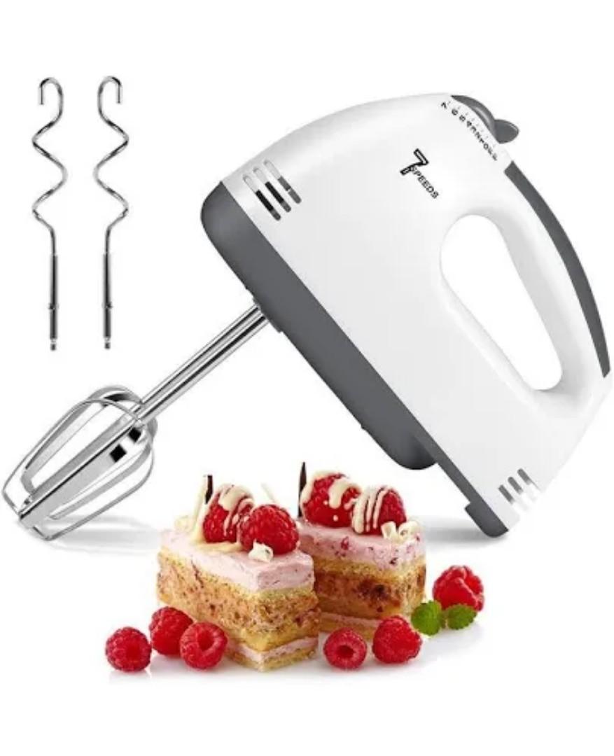 Electromate 260W Ergonomic Hand Mixer with 7-Speed Fingertip Control – Perfect for Beating, Mixing & Frothing – Lightweight, Powerful Kitchen Appliance for Everyday Use