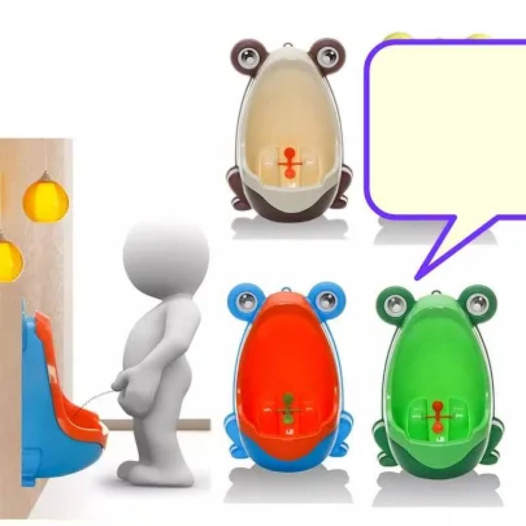 Frog Boy Potty Training Urinal – Wall-Mounted Toddler Toilet with Spinning Target, Removable Bowl, Adjustable Height, Fun & Engaging Design for Boys Learning to Pee – Easy to Clean & Install