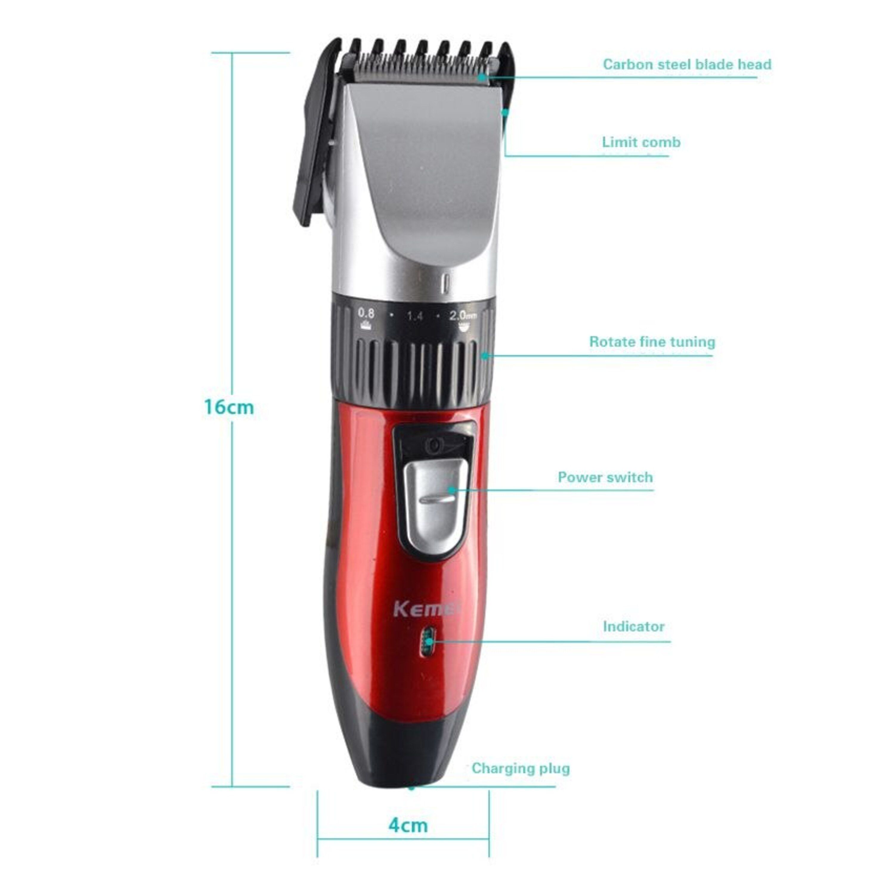 KEMEI KM-730 rechargeable Professional Hair Clipper adult Stainless Razor Hair Trimmer Hair Cutting machine