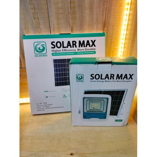 Solarmax 100W Solar Flood Light Outdoor Dusk to Dawn with Remote Control