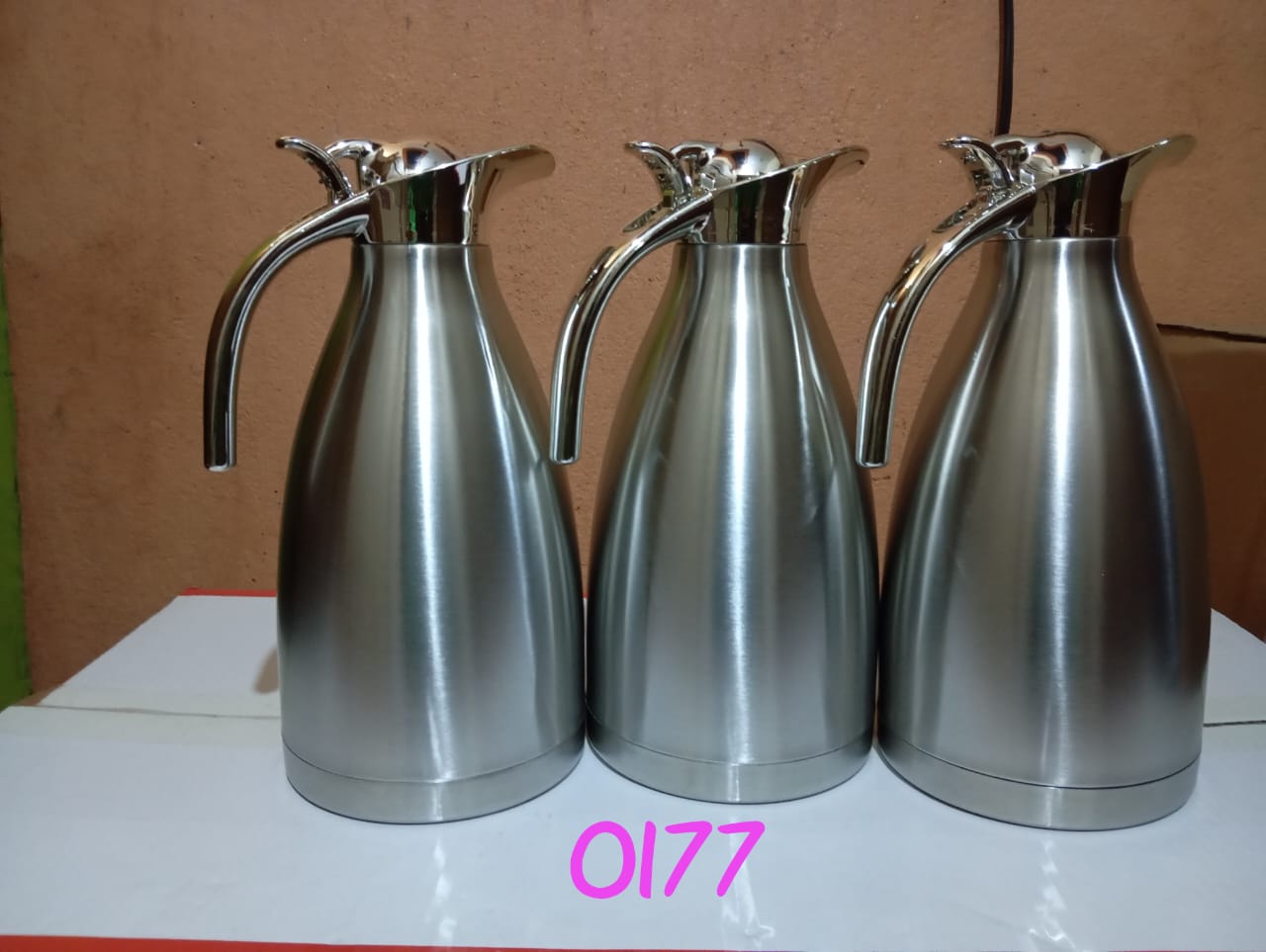 STYLISH ANDVMODERN🤪Nice One Stainless Steel Vacuum Flask High-Quality Thermos - 2.0L - Silver (VFS-023-2.00L-Silver)👆✔️