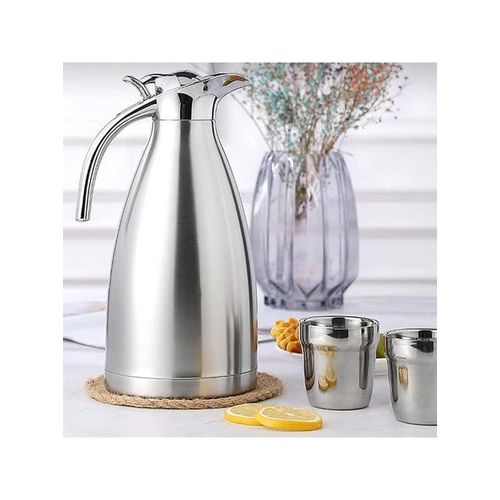 STYLISH ANDVMODERN🤪Nice One Stainless Steel Vacuum Flask High-Quality Thermos - 2.0L - Silver (VFS-023-2.00L-Silver)👆✔️
