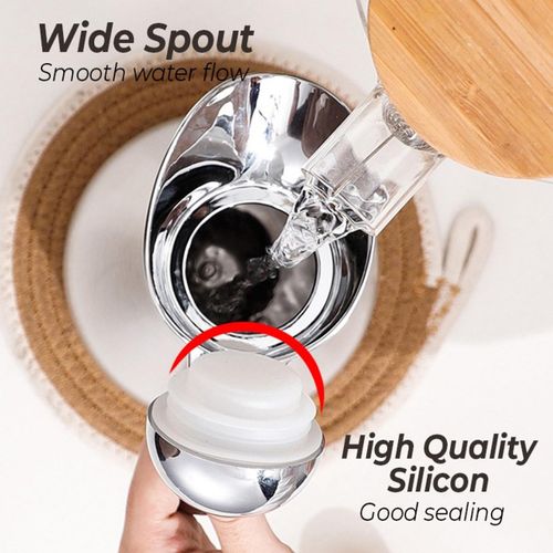 STYLISH ANDVMODERN🤪Nice One Stainless Steel Vacuum Flask High-Quality Thermos - 2.0L - Silver (VFS-023-2.00L-Silver)👆✔️