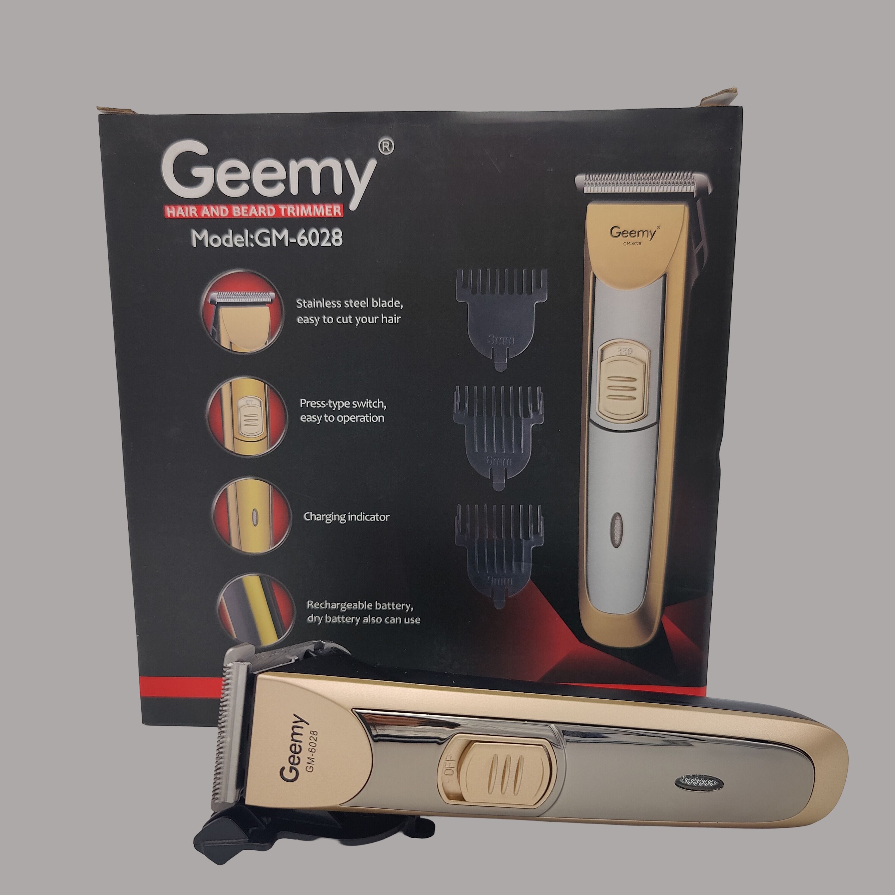 GM-6028 Electric hair trimmer beard trimer for men stubble trimmer precision cutter hair cutting machine haircut 220-240v