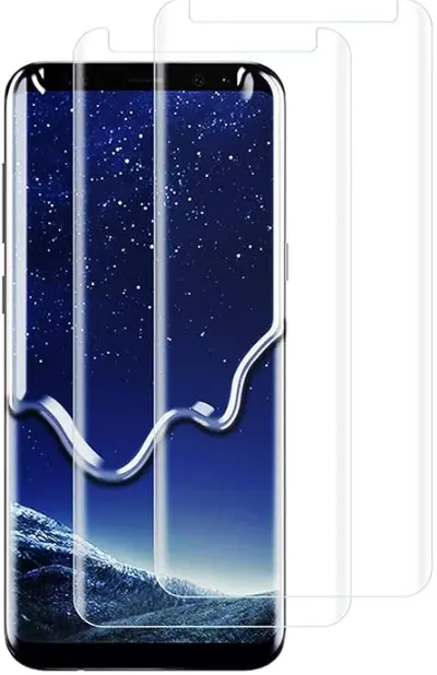 High quality Screen Protector Compatible for Samsung Galaxy S8/S9, Full Edge 3D Curved Tempered Glass Film W/UV Liquid Adhesive Light Installation Kit [Case Friendly]