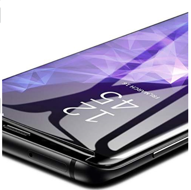 High quality Screen Protector Compatible for Samsung Galaxy S8/S9, Full Edge 3D Curved Tempered Glass Film W/UV Liquid Adhesive Light Installation Kit [Case Friendly]