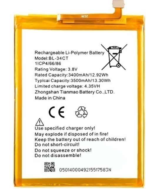 Replacement Battery for Tecno Pop 6 – High-Capacity, Long-Lasting Performance