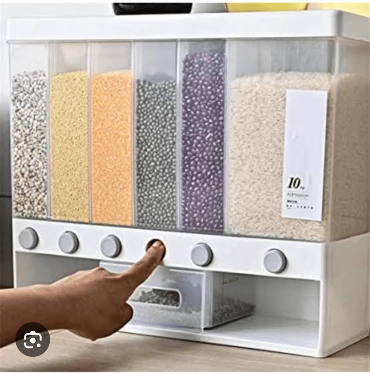 Partitioned cereal dispenser