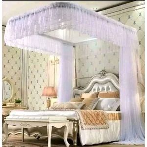 Two Stand Metallic Mosquito Net With Rail (4*6,5*6,6*6)