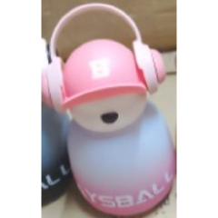 2026 Cute Cartoon Children's Plastic Water Bottles With Strap Straw 650ml Gradient Earphone Bear Water Bottle for Kids Student