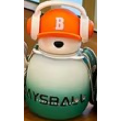 2026 Cute Cartoon Children's Plastic Water Bottles With Strap Straw 650ml Gradient Earphone Bear Water Bottle for Kids Student