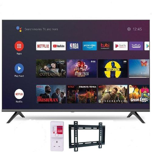 Vitron VITRON43" TV HTC4388-FS 43" inch BLUETOOTH ENABLED FULL HD Frameless Smart/Android TELEVISION Inbuilt Decoder-Local Channel/Netflix Youtube App Store 1 YR Warranty+ FREE TV Guard+WALL Bracket