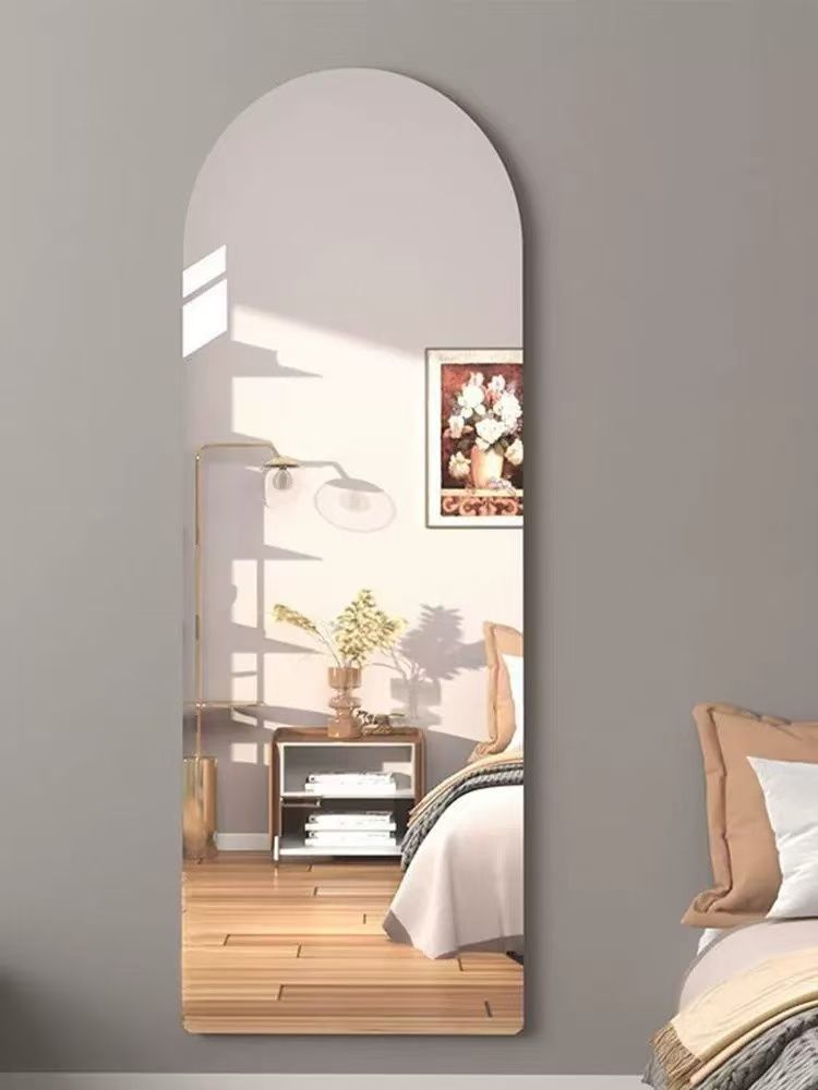 【Black Friday Offer】Peel and stick unbreakable flexible wall mirror full length 40x150cm.