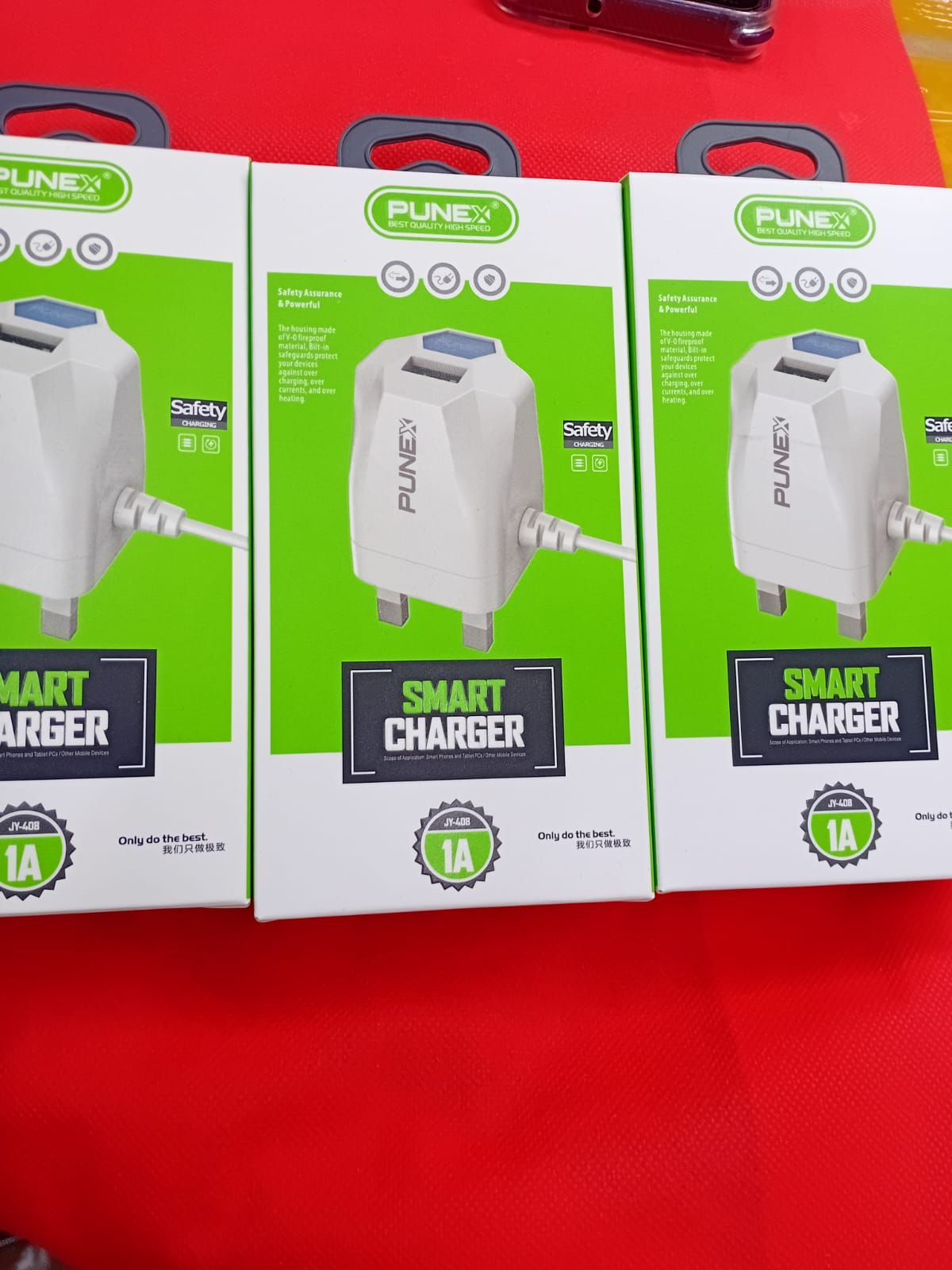 JY408-PUNEX Smart Micro USB  Charger  – 1A, 1M Cable with Extra USB Port