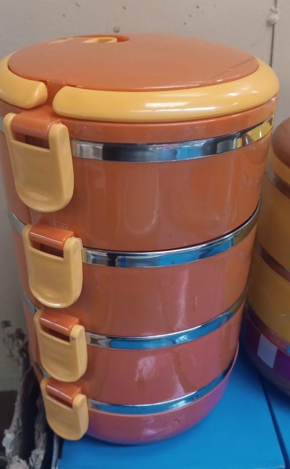 4 Layer Stainless Steel Thermal Lunch Box – Insulated Food Container