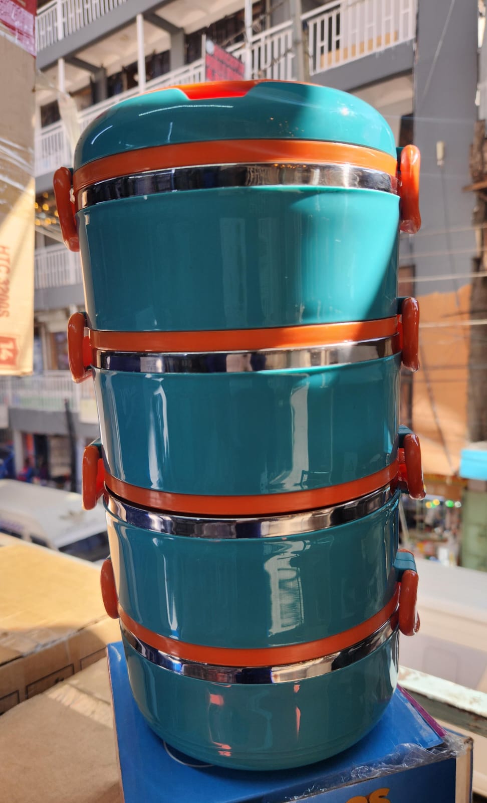 4 Layer Stainless Steel Thermal Lunch Box – Insulated Food Container