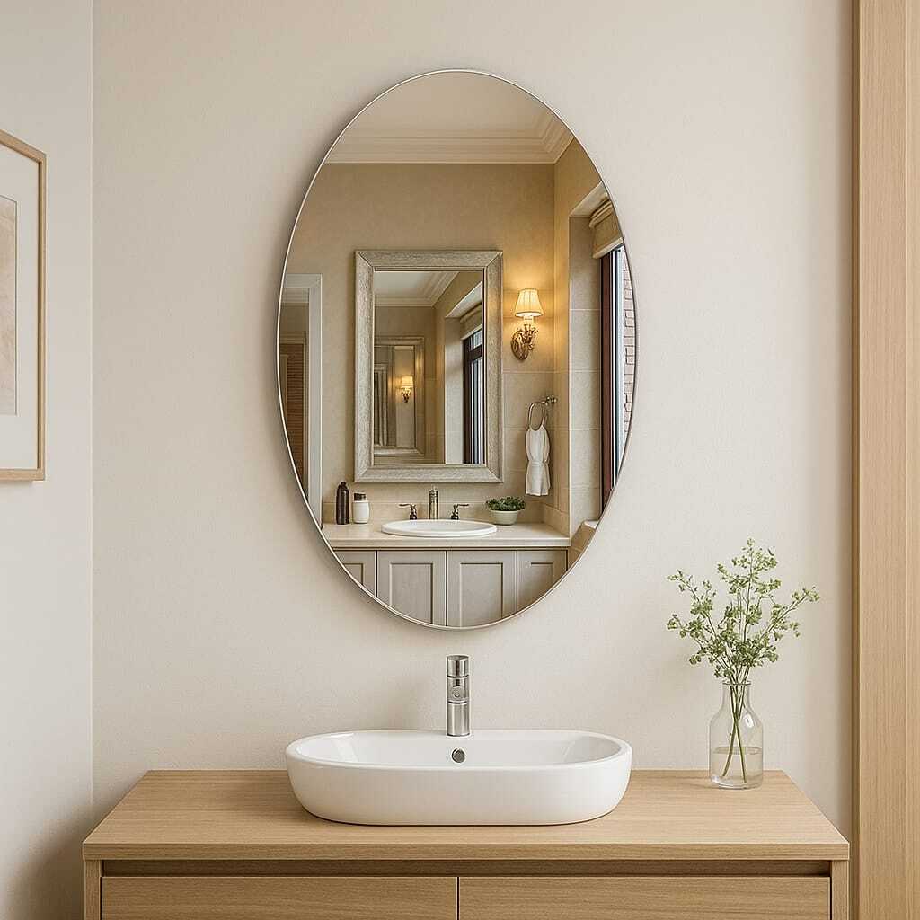 Peel and stick unbreakable wall mirror full length 40x150cm.