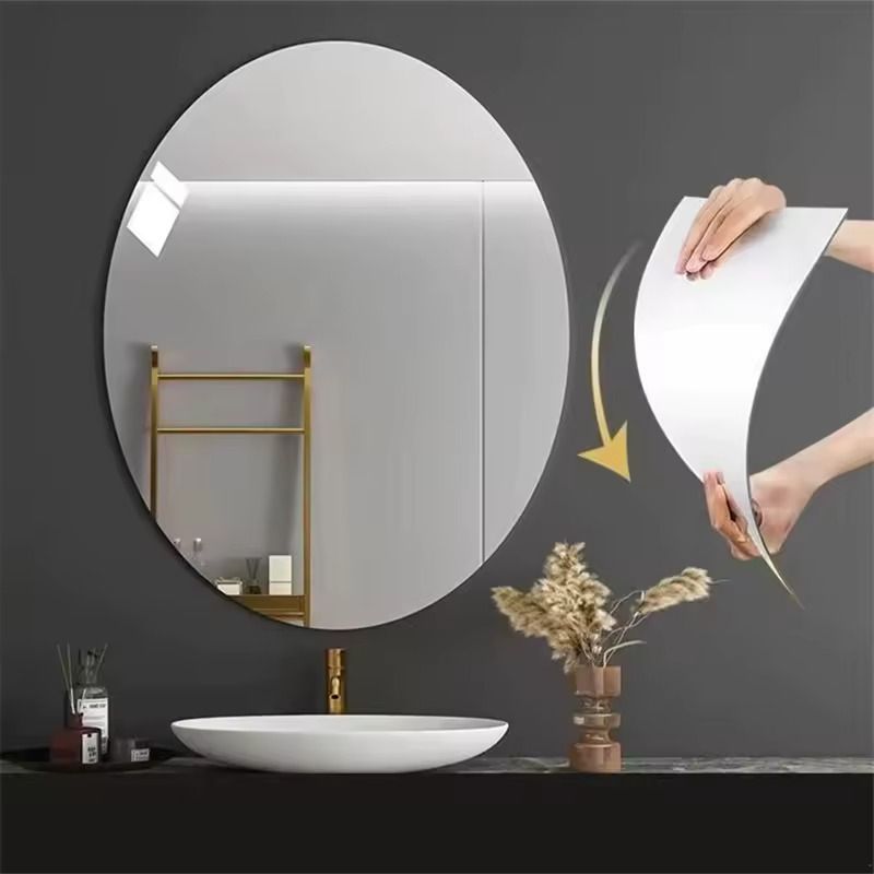Peel & Stick Full Length Wall Mirror 40x120cm Unbreakable Flexible Acrylic Self Adhesive Body Mirror Decorative Wall Mirror for Bedroom Dressing Area Home Gym