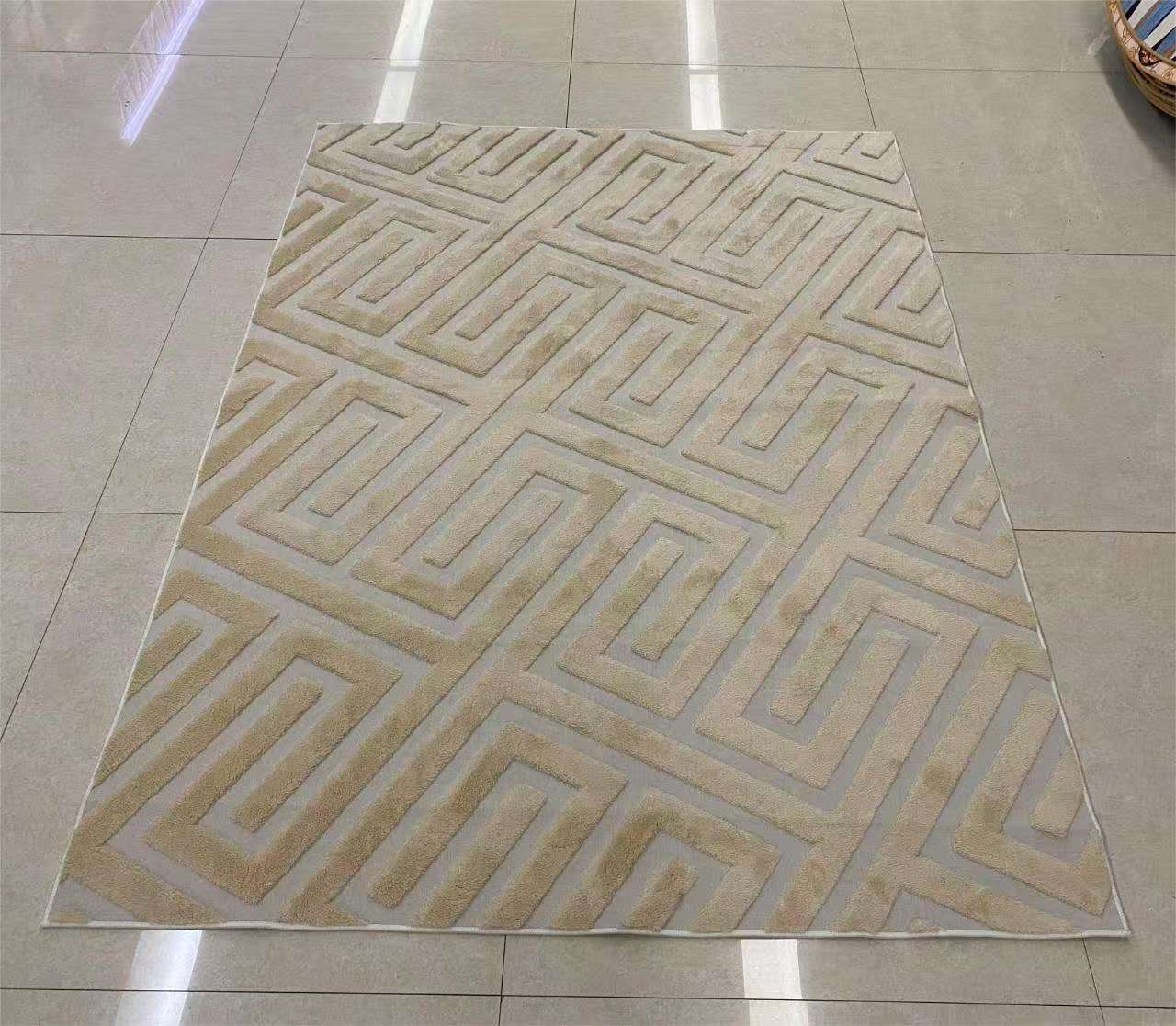 Premium Quality Modern American Carpets  with rubber grips  5*8 size – Geometric Luxury Rugs for Living Room & Office