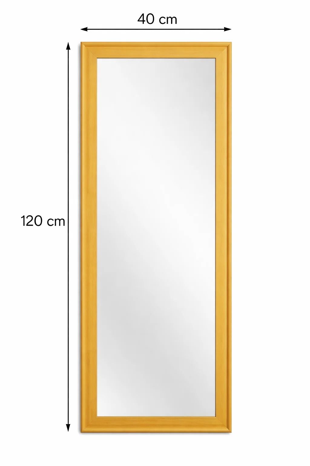 Modern Wall mirror Golden Wooden Frame Upgraded Full Length Wall Mirror 40×120cm Hanging Dressing Mirror Decorative Body Mirror for Bedroom Living Room Entryway