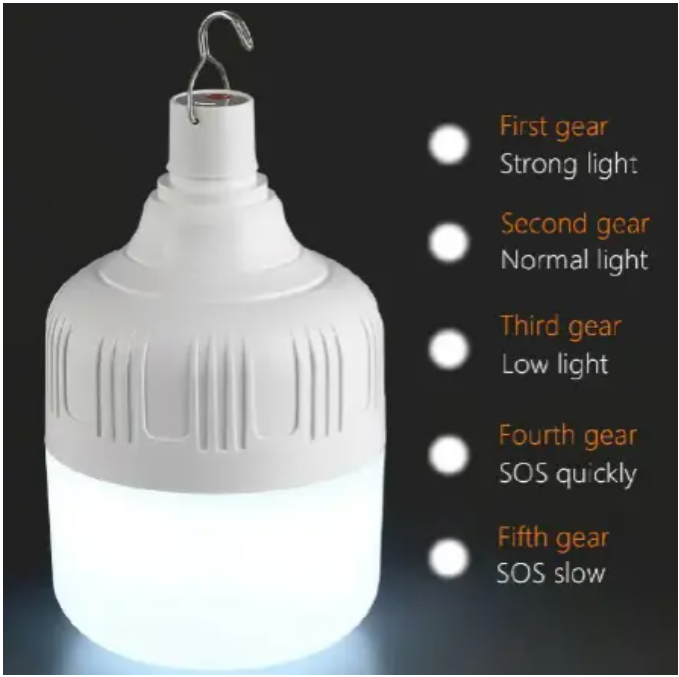 Chargable reading lights + free charging cableOutdoor USB Rechargeable LED Lamp Bulbs Emergency Light 20W 40W 80W 150W Portable Hook Up Camping Lights Home Decor Night Light + free charging cable