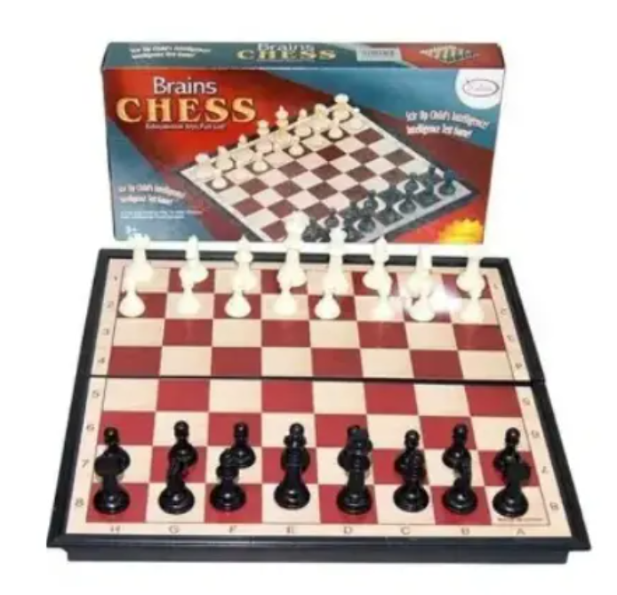 Chess Brains Magnetic Chess Set with Folding Chess Board Educational Toys for Kids and Adults Board Game