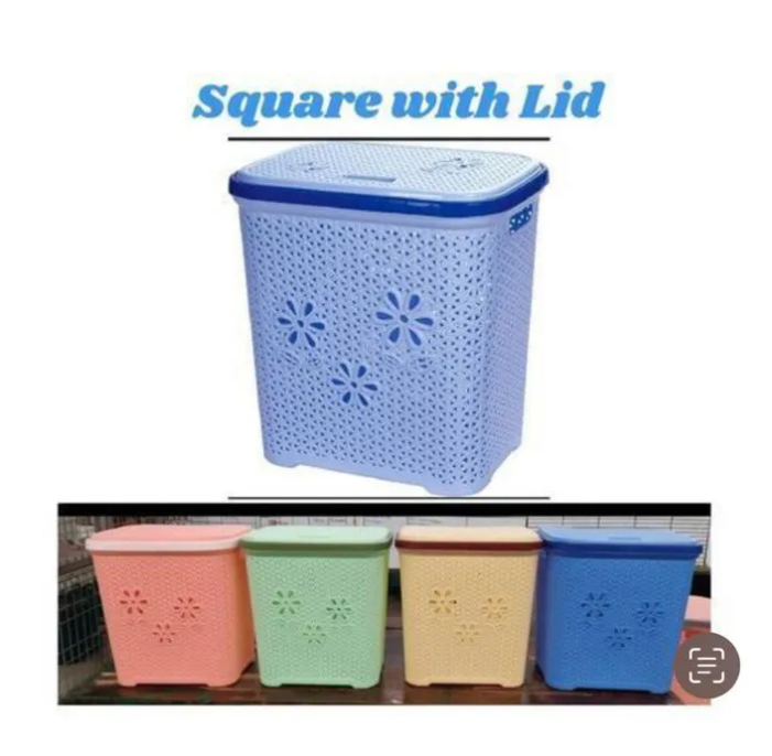Generic Plastic Laundry Basket With A Lid