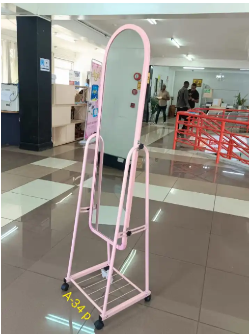 Full Length Dressing Mirror with Wheels and shoes Rack ,Dolls fitting room dressing mirror full-length mirror model rotating mirror furniture play set