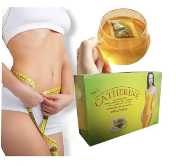 SLIMMING TEA Catherine Tea Chrysanthemum Herbal Weightloss - 32 Bags Green
