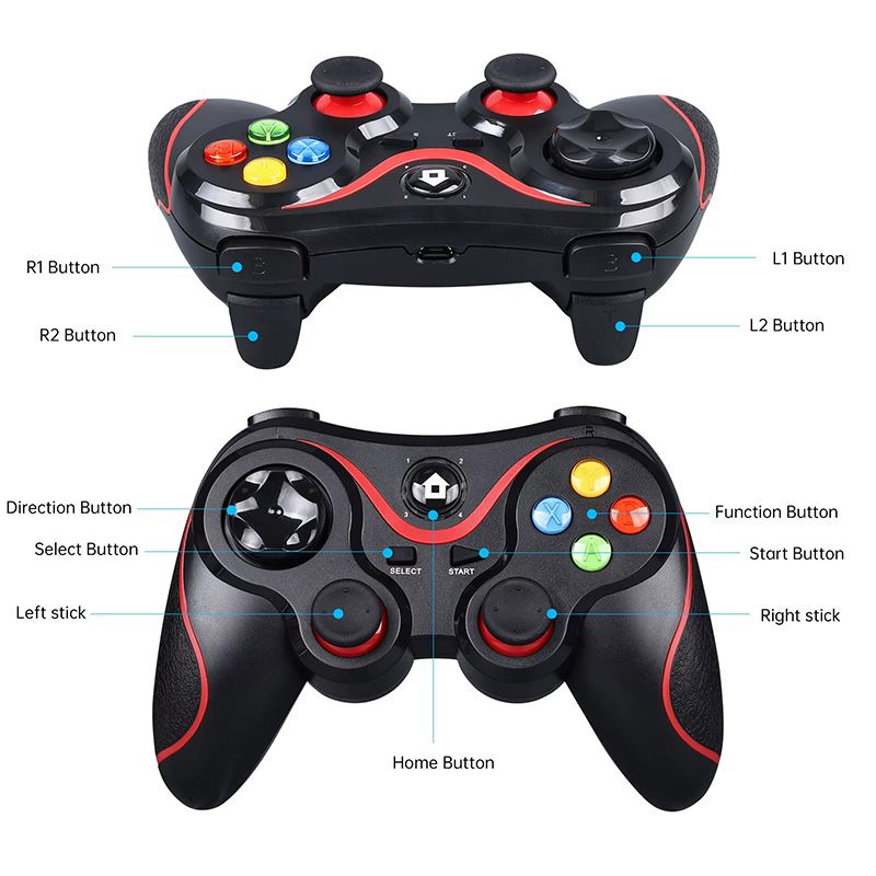 2.4G Bluetooth-Compatible Wireless Game Controller For Android Gamepad Console PC Joystick For PS3/PS4/Switch Controle Accessory