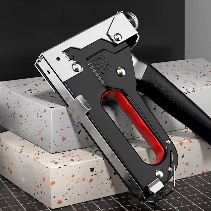 4 In 1 Manual Nail Guns With 3000 Staples, Upholstery Construction Stapler Gun Heavy Duty Staple Gun Stapler Tacker Manual nail Gun Family With Woodworking Photo Frame Advertising Cloth